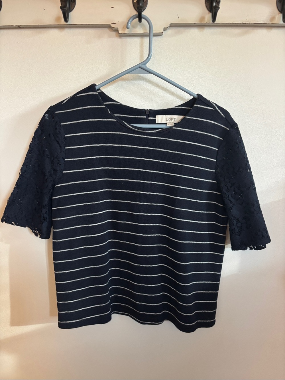 Loft Blue and White stripe top